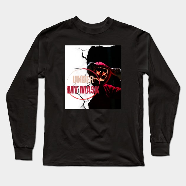 Wats under d mask? Long Sleeve T-Shirt by TeeProDesigns